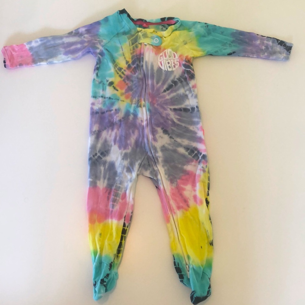 Tie-dye Long Sleeve Footie (3-6 mo)